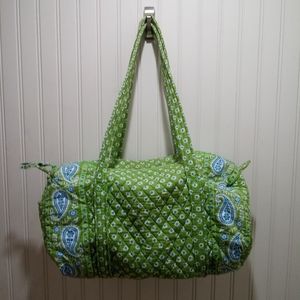Small Vera Bradley Apple Green Daisy Travel Duffel